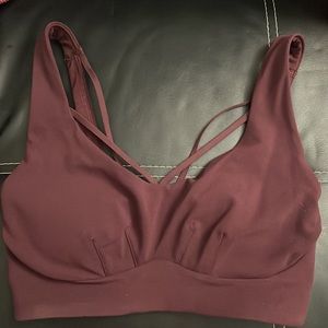 Lululemon Strappy Nulu Yoga Bra *Light Support CD Cup Cassis sSize 2